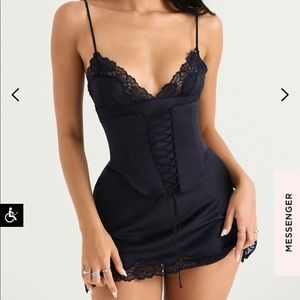 Navy blue House of CB corset dress